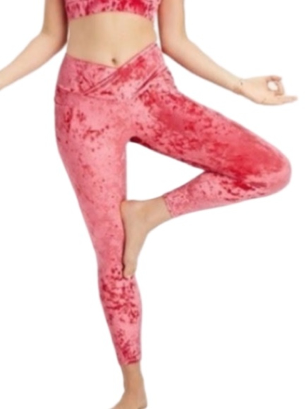 Fabletics Women's XXL Crushed Velour Crossover Legging NWT
